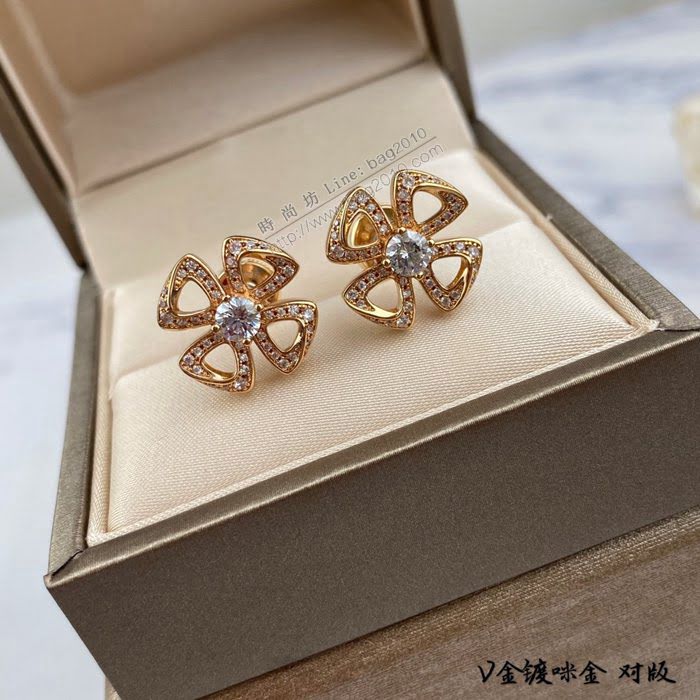 Bvlgari飾品 寶格麗新款925對版詠綻耳釘耳環  zgbq3304